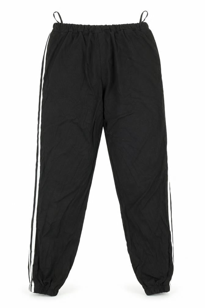 SheIn Womens Black Striped  Jogger Trousers Size M L28 in