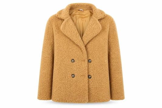 Front view of Boni Aro women’s orange jacket coat, size M