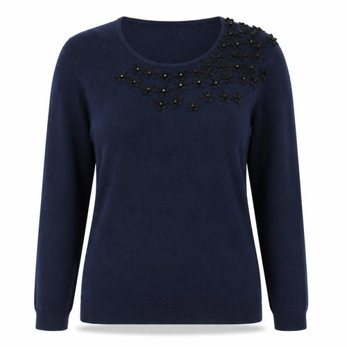 He Loves me He Loves me not Womens Blue   Pullover Jumper Size 10