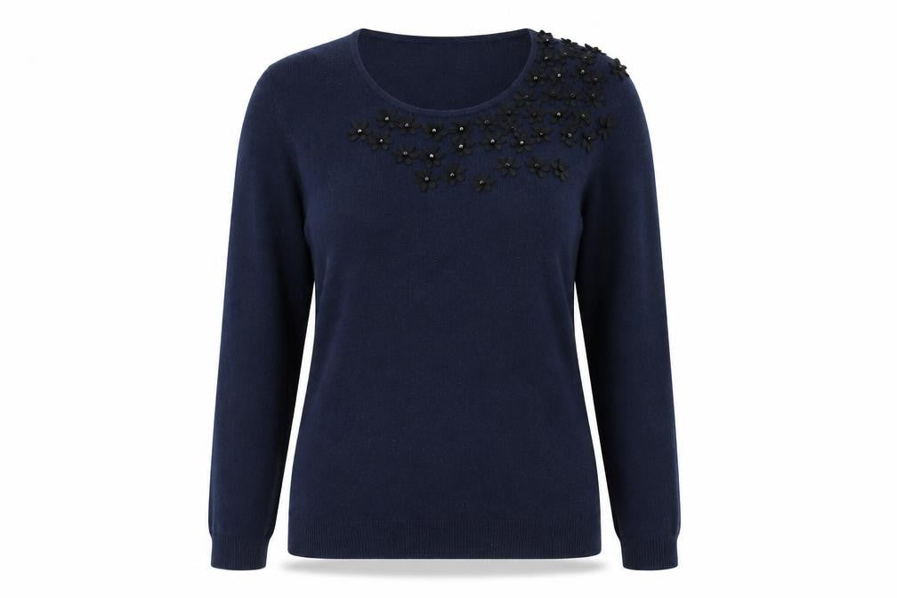 He Loves me He Loves me not Womens Blue   Pullover Jumper Size 10