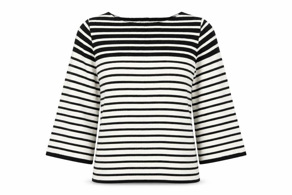 Front view of Very women’s multicoloured striped jumper, size UK 8