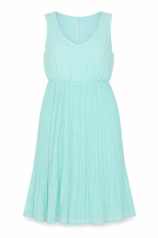 Front view of Mamalicious women’s green a-line, size L