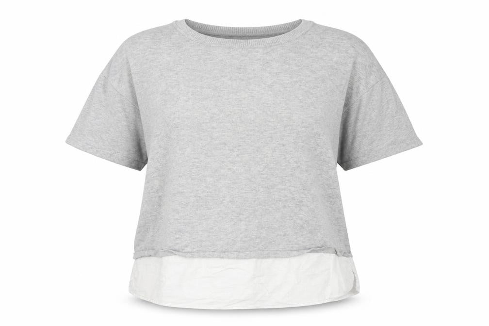 Front view of Dorothy Perkins women’s grey jumper, size UK 14