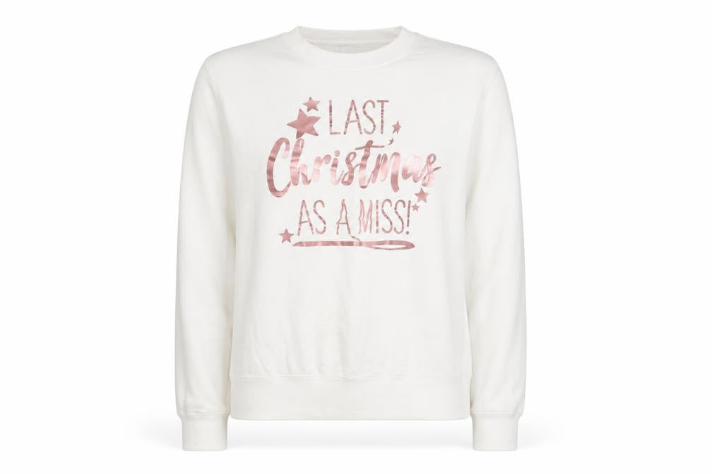 Front view of just hoods women’s white jumper, size S