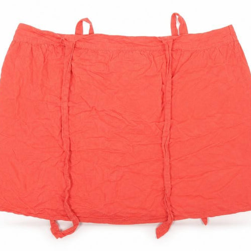 F&F Womens Red   A-Line Skirt Size 14  - ties