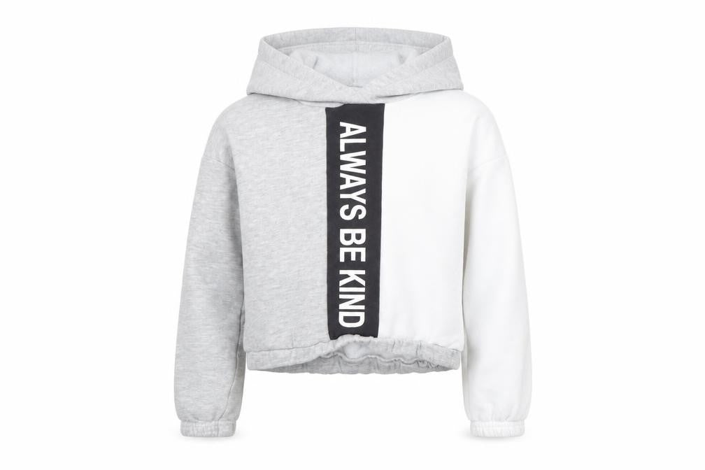 Primark Girls Grey   Pullover Hoodie Size 7-8 Years  - always be kind