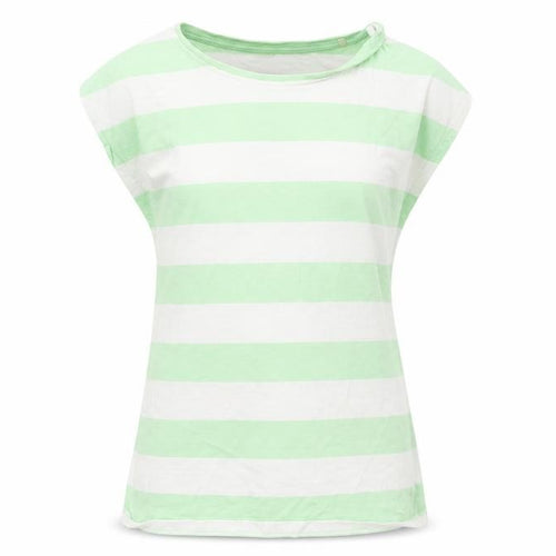 John Lewis Girls Green Striped  Basic T-Shirt Size 10 Years
