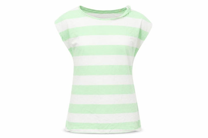 John Lewis Girls Green Striped Basic T-Shirt Size 10 Years