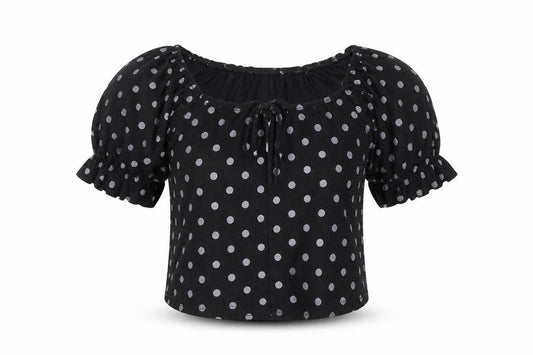 Front view of PRETTYLITTLETHING women’s black colourblock basic t-shirt, size UK 10