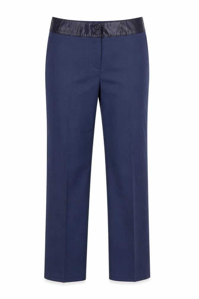 Front view of BB women’s blue trousers, size UK 8, 32-inch leg