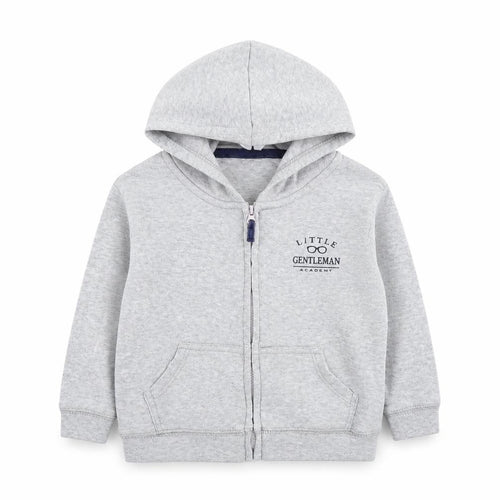 little gentelmen Boys Grey   Full Zip Jumper Size 24 Months