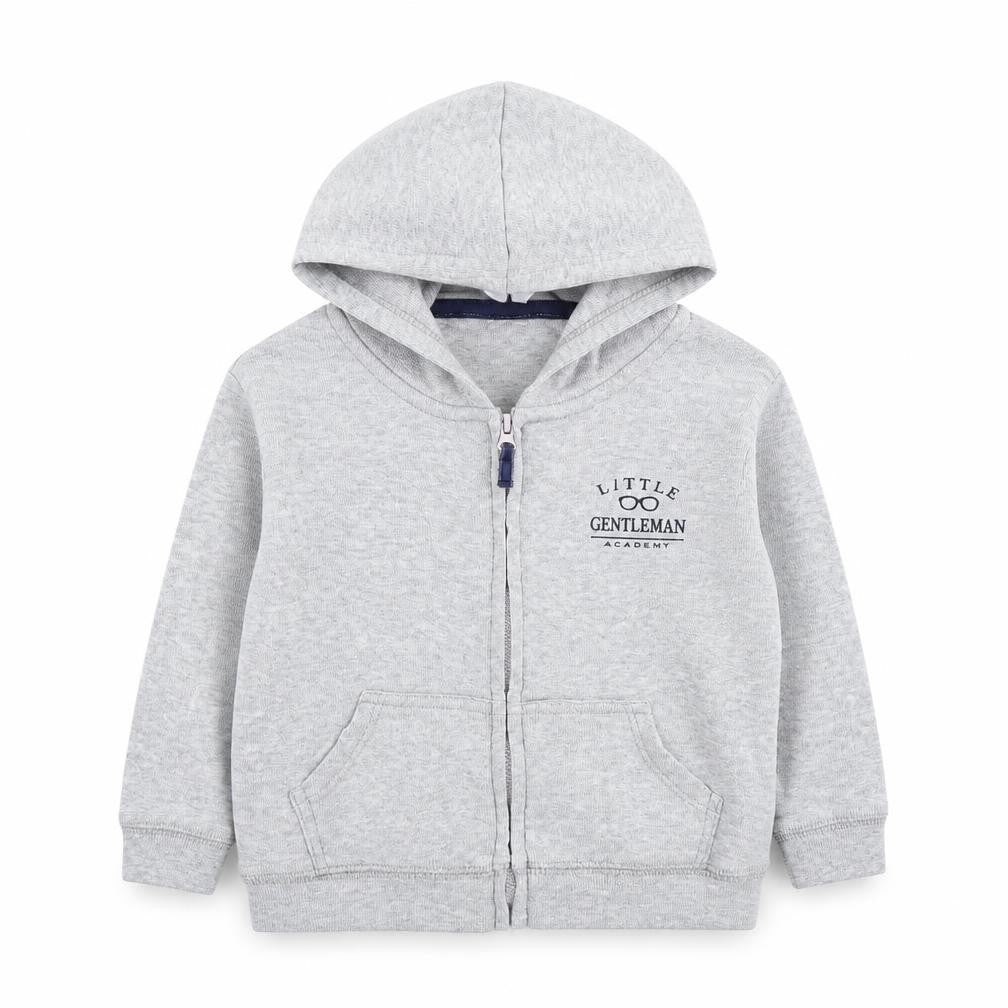 little gentelmen Boys Grey   Full Zip Jumper Size 24 Months