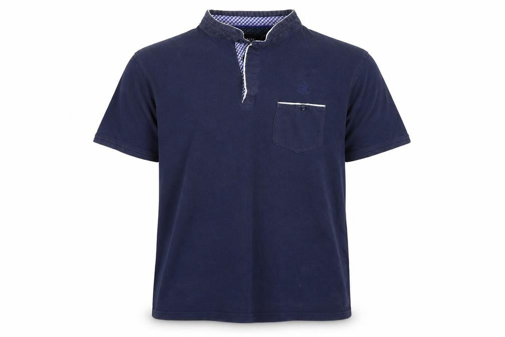 Front view of Jacamo men’s blue button-up, size L