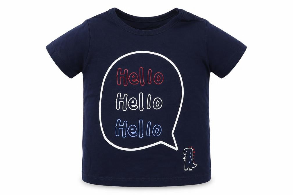 Front view of George boys’ blue basic t-shirt, size 6-9, months