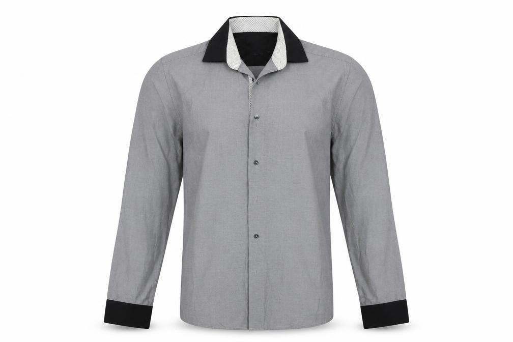 Roberto Mens Grey    Button-Up Size 16.5