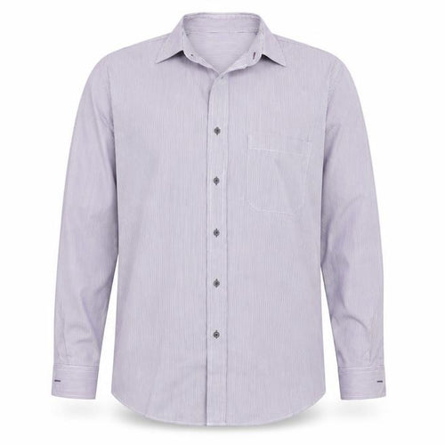 Taylor & Wright Mens Purple Striped   Dress Shirt Size 15.5  - Easy Iron