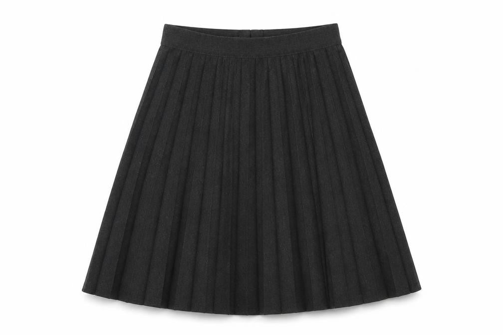Front view of George girls’ grey a-line skirt, size 6-7, years