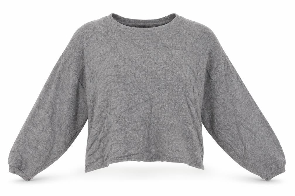 Front view of New Look women’s grey jumper, size M