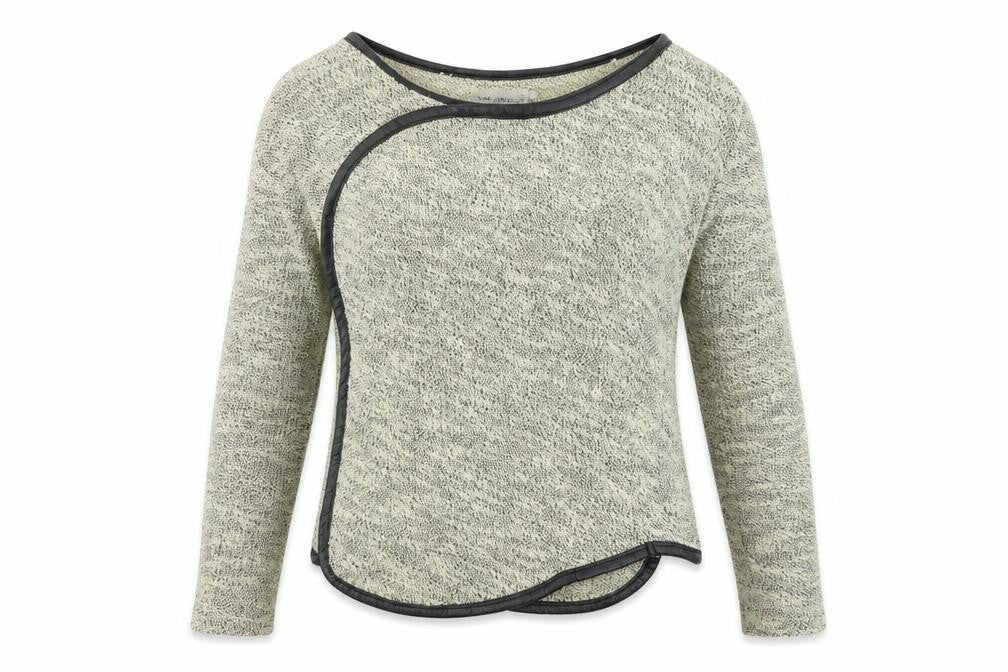 Front view of Ravi Famous women’s beige cardigan jumper, size UK 14