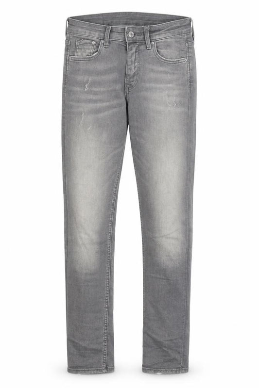 Front view of H&M women’s grey skinny jeans, size UK 26, in, 27-inch leg