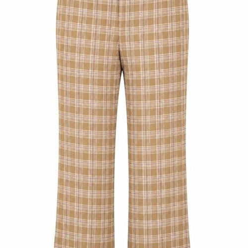 SheIn Womens Brown Plaid  Trousers  Size S L27 in