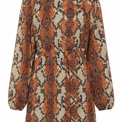 AX Paris Womens Brown Animal Print  A-Line  Size 8  - Snake print