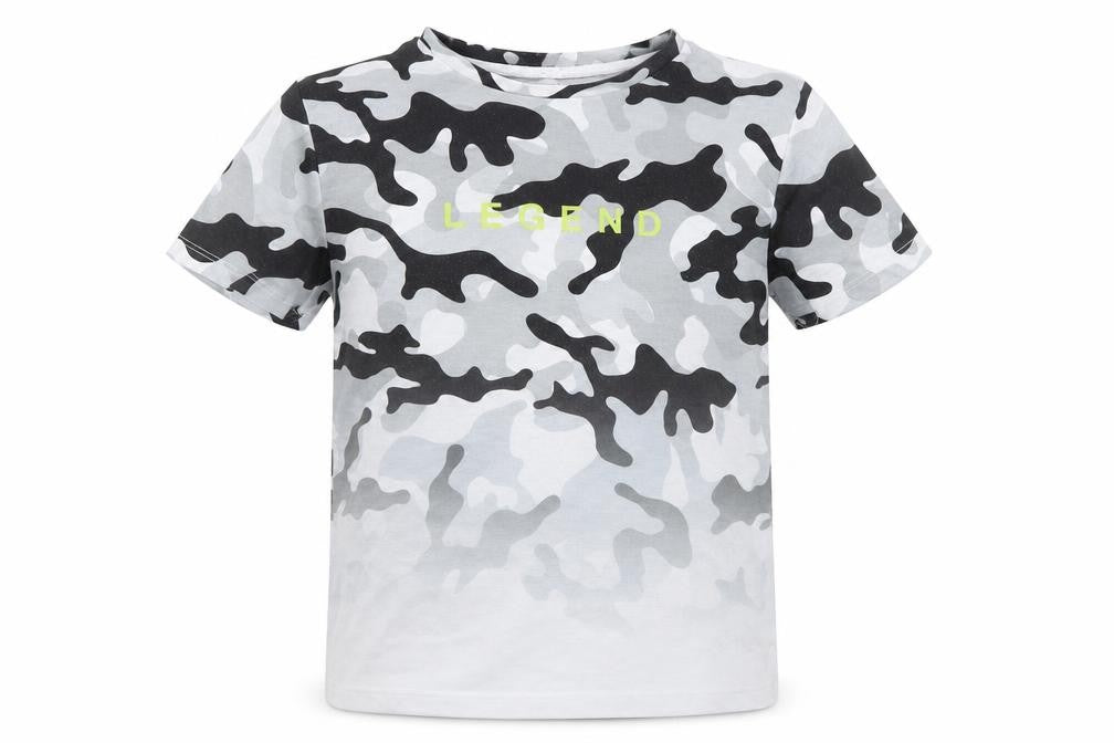 Front view of outlaws boys’ multicoloured geometric basic t-shirt, size 11-12, years
