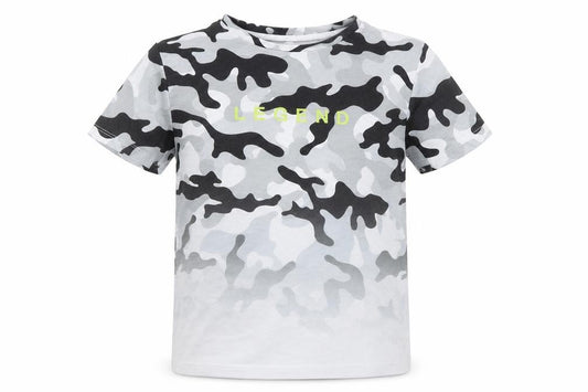 Front view of outlaws boys’ multicoloured geometric basic t-shirt, size 11-12, years