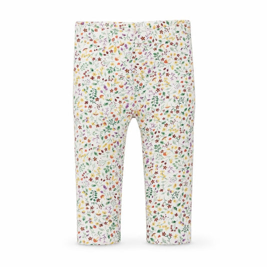 Front view of Tu girls’ white spotted capri leggings, size 9, months - garden print