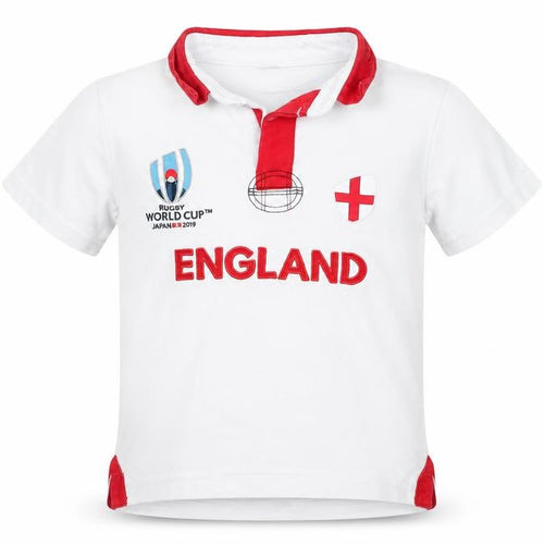 Rugby World Cup 2019 Girls White   Basic Polo Size 7-8 Years  - England