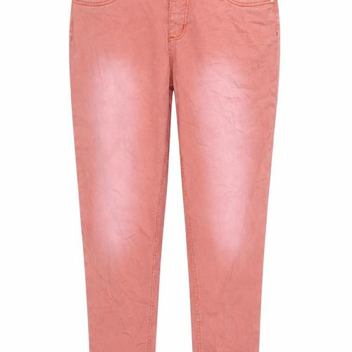 Rainbow Womens Orange  Denim Straight Jeans Size 12 L28 in