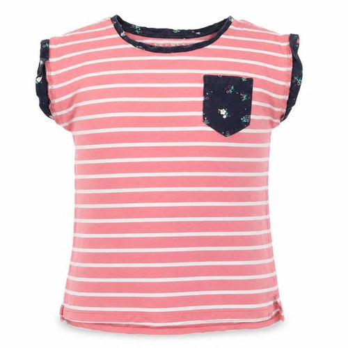 Nutmeg Girls Pink Striped   Pyjama Top Size 6-7 Years