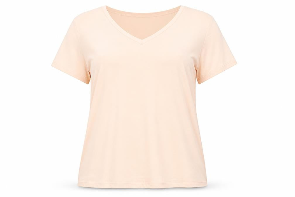 Amazon Womens Beige   Basic T-Shirt Size 2XL