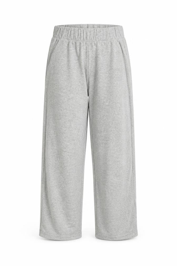 Front view of Marks & Spencer women’s grey trousers, size S, 25-inch leg