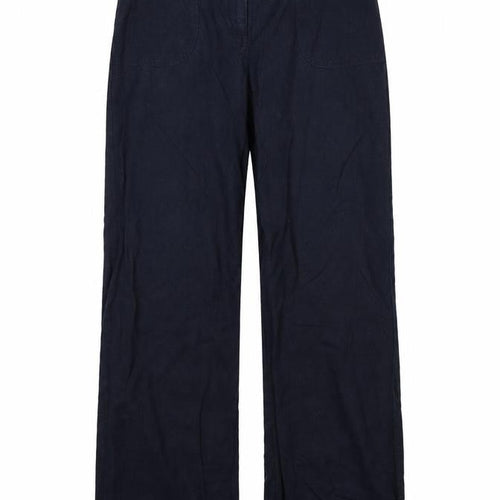 Mia Moda Womens Blue   Chino Trousers Size 12 L28 in