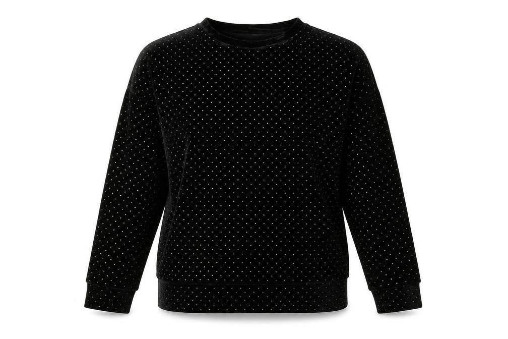 F&F Womens Black Polka Dot  Top Pyjama Top Size 10
