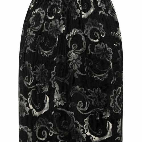 Berkertex Womens Grey Paisley  Pleated Skirt Size 16