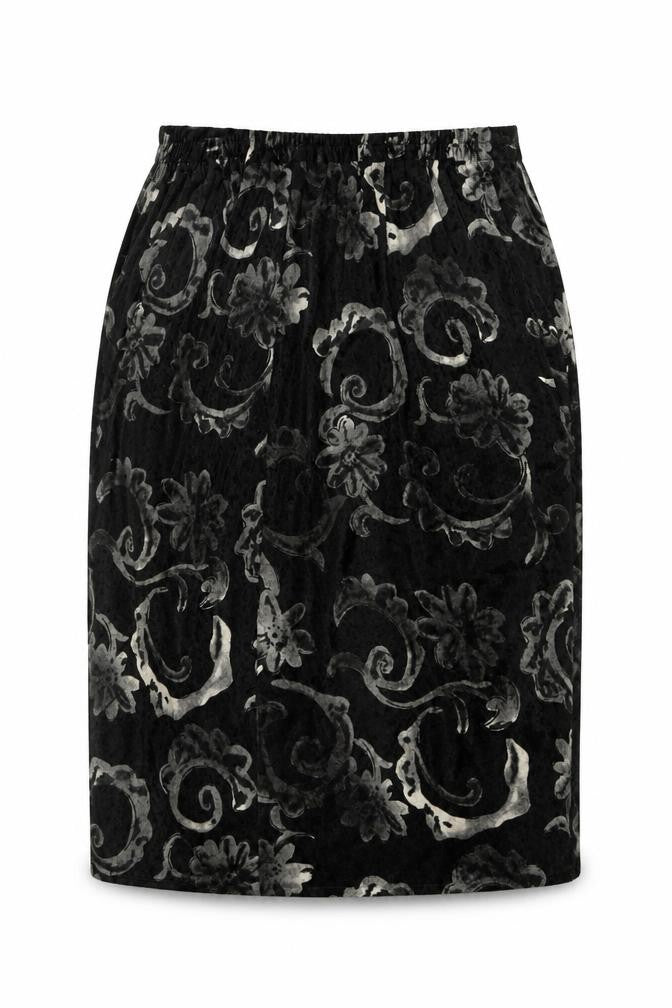 Berkertex Womens Grey Paisley  Pleated Skirt Size 16