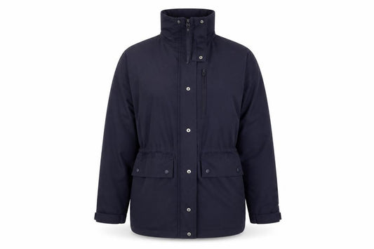 Front view of Preworn men’s blue jacket, size S