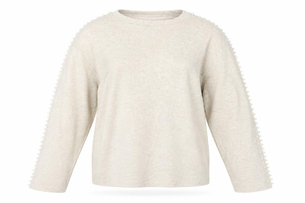 Front view of H&M women’s beige jumper, size M