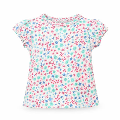Mini Club Girls White   Basic T-Shirt Size 4-5 Years