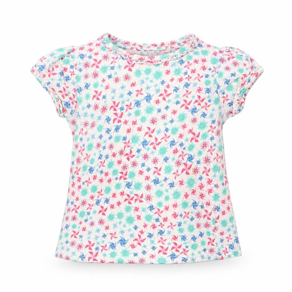 Mini Club Girls White   Basic T-Shirt Size 4-5 Years