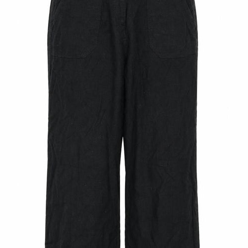 M&S Womens Black   Trousers  Size 12 L26 in