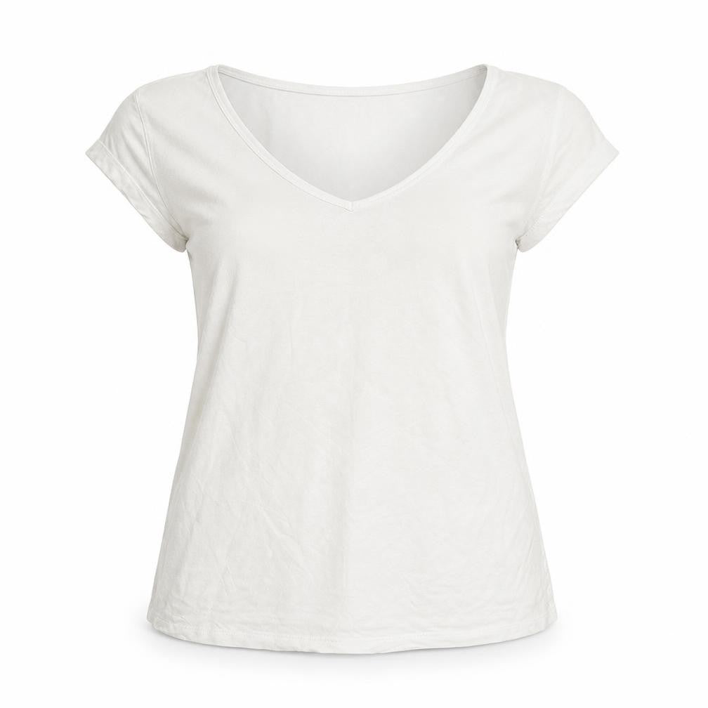 Oasis Womens White Colourblock  Basic T-Shirt Size S