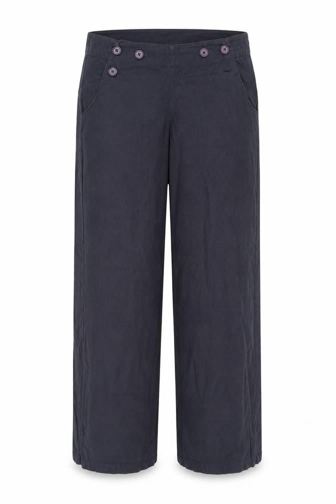 Front view of Chillytime women’s blue trousers, size UK 14, 29-inch leg