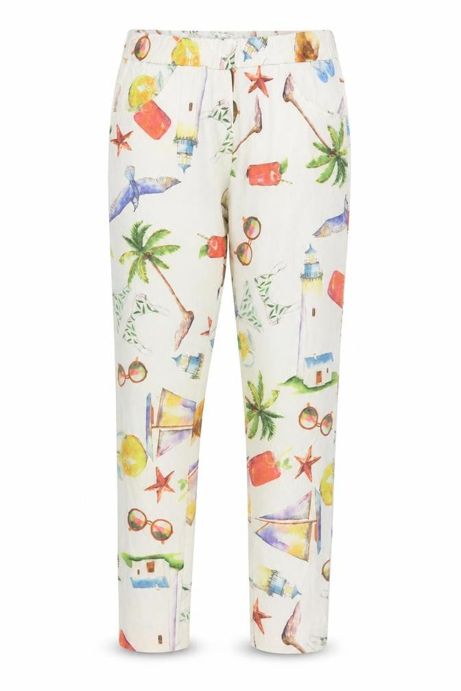 Preworn Womens Multicoloured Geometric  Trousers  Size 32 in L26 in