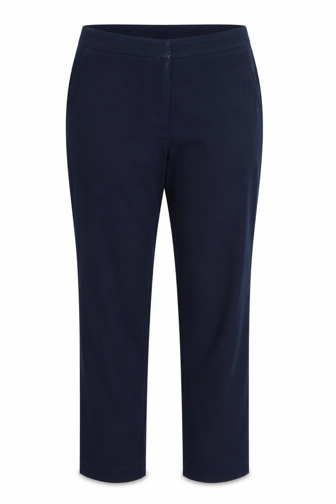 Front view of Papaya women’s blue trousers, size UK 12, 29-inch leg