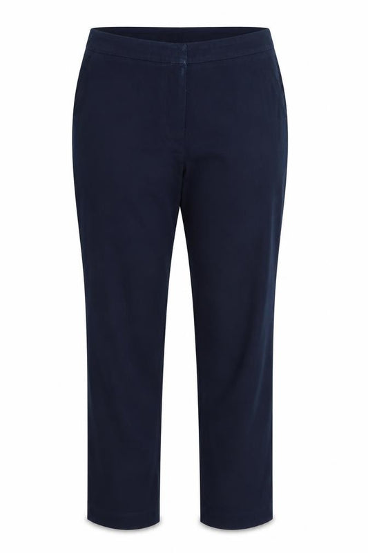 Front view of Papaya women’s blue trousers, size UK 12, 29-inch leg