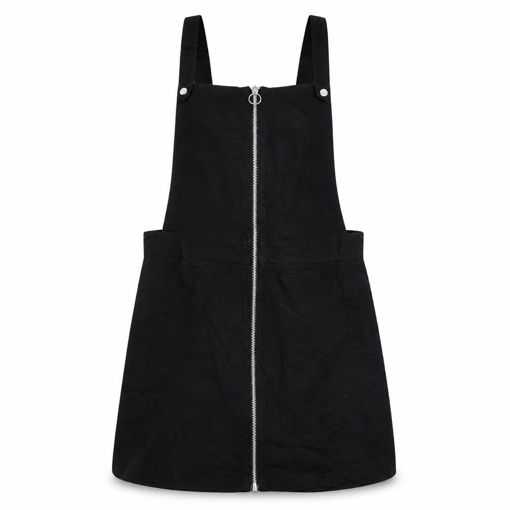 divided# Womens Black   Pinafore/Dungaree Dress  Size 6