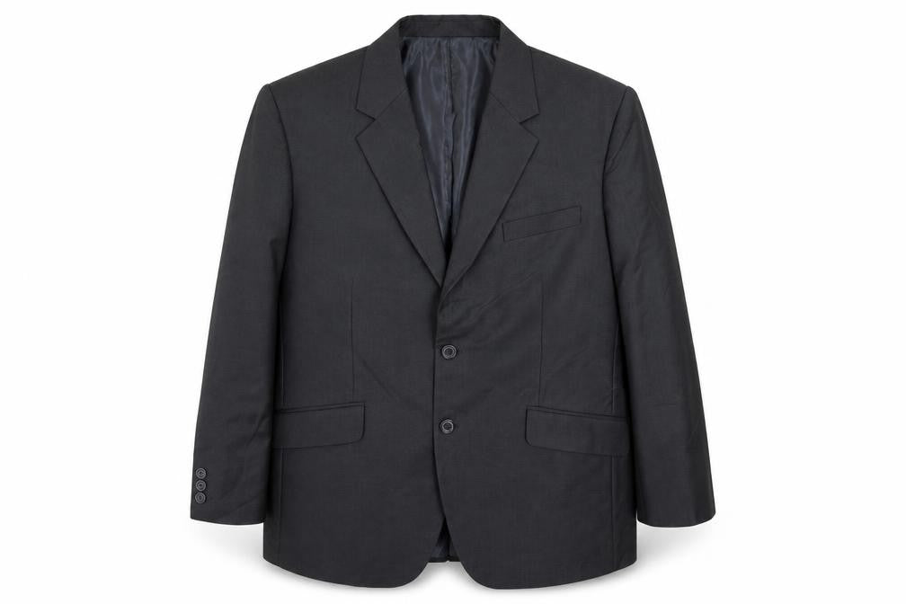 Front view of Preworn men’s grey jacket blazer, size 42